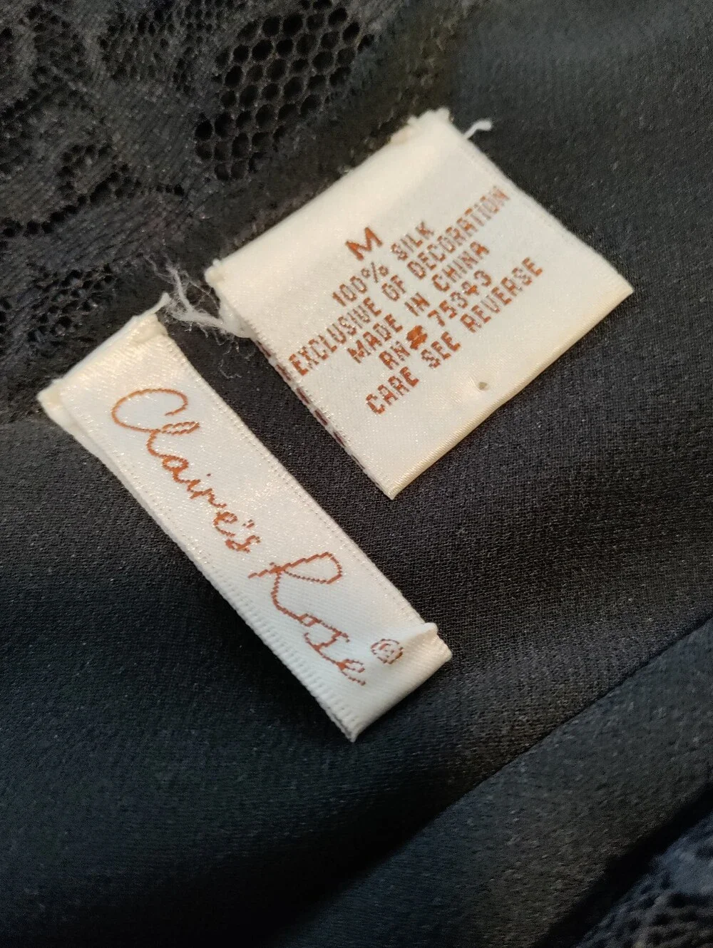 Y2k Vintage Claire's Rose 100% Silk Lingerie Gown Medium - Picture 7 of 11